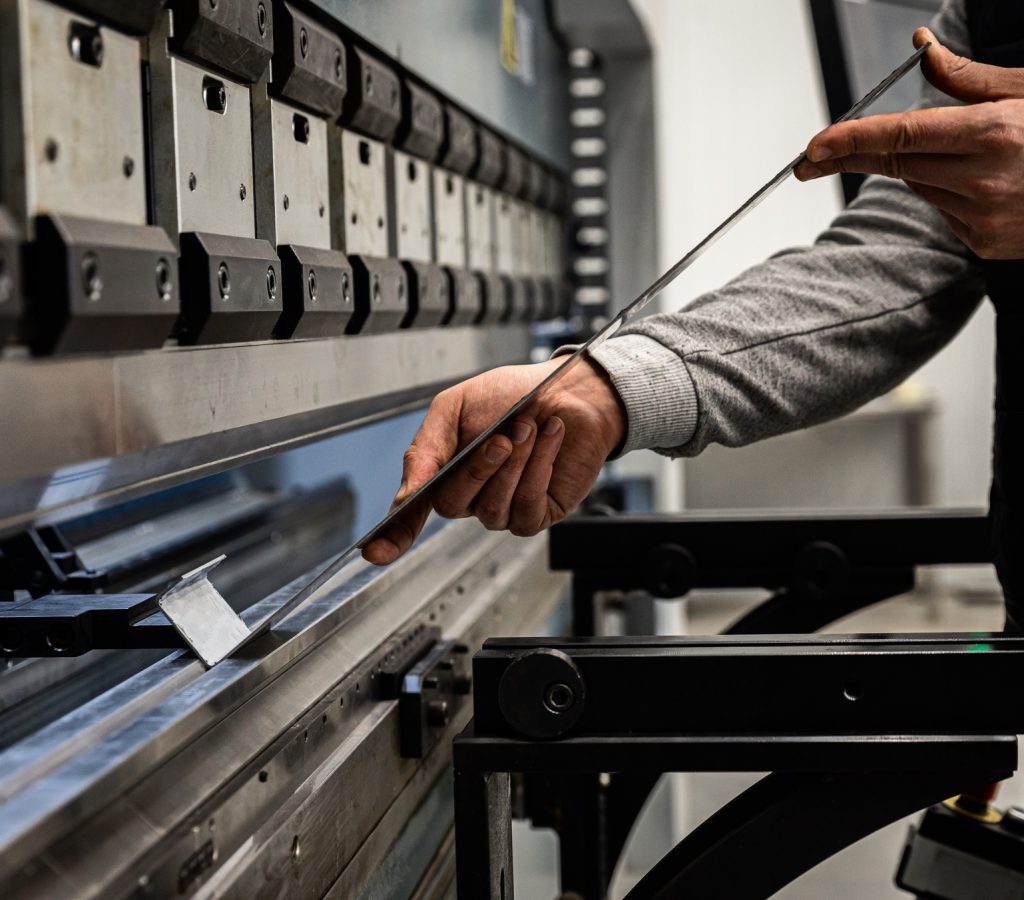 Sheet metal bending in factory